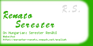 renato serester business card